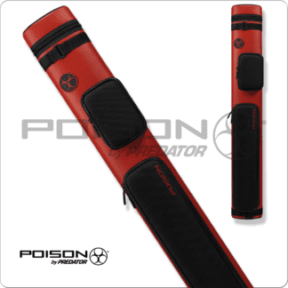 Poison POCAR22 Hard Pool Cue Case - 2x2 - Red