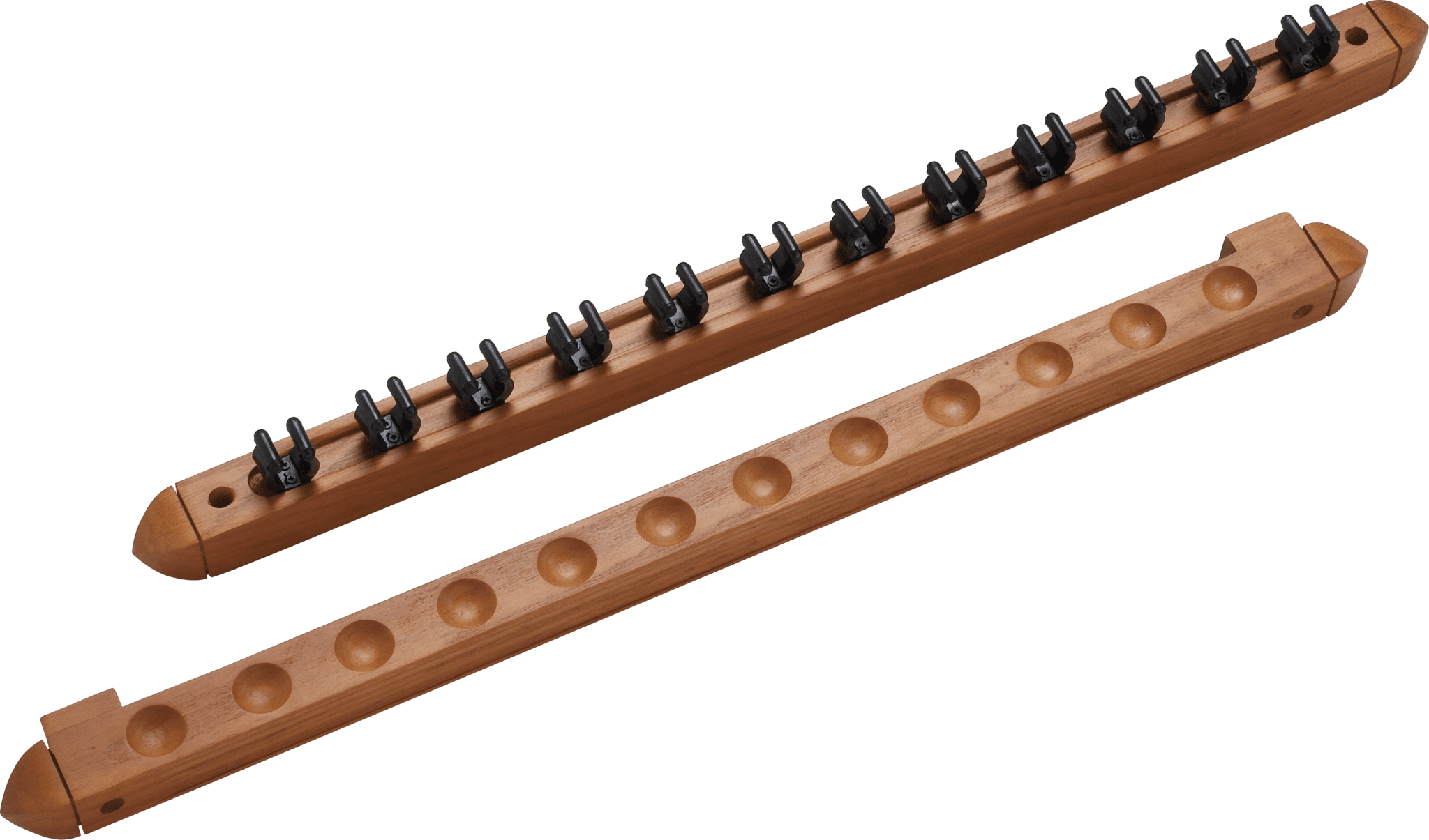WR2P12 12 Pool Cue Wall Rack w/ Clips